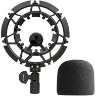 Blue Yeti Shock Mount with Foam Windscreen, Alloy Shockmount Reduces Vibration With Blue Yeti Pop Filter, Compatible for Blue Yeti and Yeti Pro Microphone by YOUSHARES