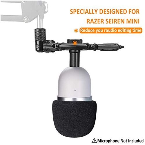  Razer Seiren Mini Shock Mount - Shockmount Advanced Vibration Blocking, Noise Repelling Matching Mic Boom Arm Compatible with Razer Seiren Mini Microphone by YOUSHARES