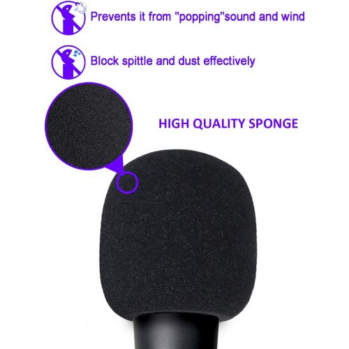  SM58 Windscreen - Pof Filter Foam Windscreen Microphone Cover Compatible with Shure SM58S SM58-LC Ball Type Mic to Reduce Wind Noises by YOUSHARES (6 Pack）