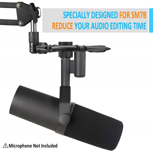  SM7B Shock Mount Reduces Vibration Noise Matching Mic Boom Arm Stand, Compatible for Shure SM7B Mic by YOUSHARES