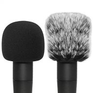 SM57 Pop Filter Foam Cover - Mic Windscreen with Furry Wind Screen Windjammer Compatible with Shure SM-57 Microphone to Blocks Out Plosives by YOUSHARES (2 PCS)