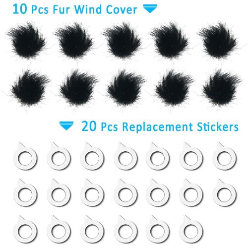  Camera Mic Windscreen, 10 PCS Fur Wind Muff Wind Cover for Sony RX1 RX10 RX100 Digital Compact Cameras Built-in Microphone Outdoor Wind Filter by YOUSHARES