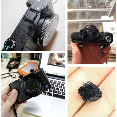  Camera Mic Windscreen, 10 PCS Fur Wind Muff Wind Cover for Sony RX1 RX10 RX100 Digital Compact Cameras Built-in Microphone Outdoor Wind Filter by YOUSHARES