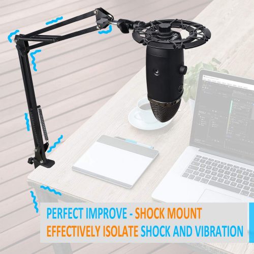  [아마존베스트]YOUSHARES Blue Yeti X Microphone Spider Reduces Vibration and Shock Noises Matching Microphone Stand for Blue Yeti X Microphone