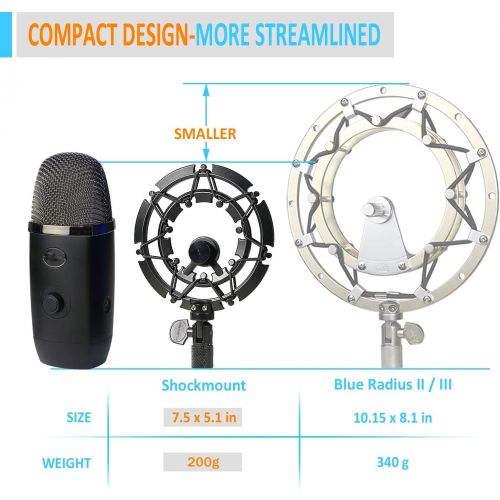  [아마존베스트]YOUSHARES Blue Yeti X Microphone Spider Reduces Vibration and Shock Noises Matching Microphone Stand for Blue Yeti X Microphone