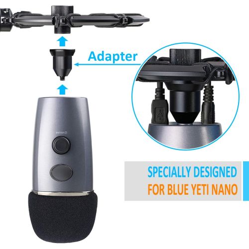  [아마존베스트]Blue Yeti Nano Microphone Shock Mount with Pop Protection, Shock Mount with Wind Protection, Reduces Vibration Microphone Stand for Blue Yeti Nano by YOUSHARES