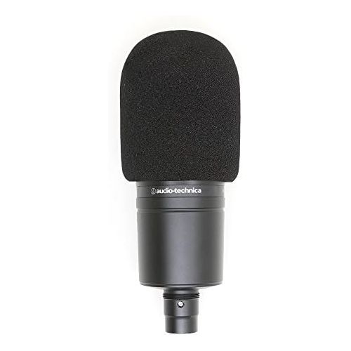  [아마존베스트]YOUSHARES Audiotechnica AT2020 Foam Windscreen - 2 Pack Large Size Microphone Cover Pop Filter Windscreen for Audio Technica AT2020 and Other Large Microphones (Black)