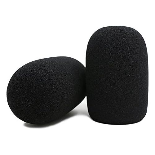  [아마존베스트]YOUSHARES Audiotechnica AT2020 Foam Windscreen - 2 Pack Large Size Microphone Cover Pop Filter Windscreen for Audio Technica AT2020 and Other Large Microphones (Black)