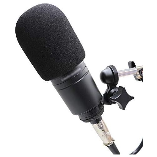  [아마존베스트]YOUSHARES Audiotechnica AT2020 Foam Windscreen - 2 Pack Large Size Microphone Cover Pop Filter Windscreen for Audio Technica AT2020 and Other Large Microphones (Black)