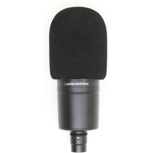  [아마존베스트]YOUSHARES Audiotechnica AT2020 Foam Windscreen - 2 Pack Large Size Microphone Cover Pop Filter Windscreen for Audio Technica AT2020 and Other Large Microphones (Black)