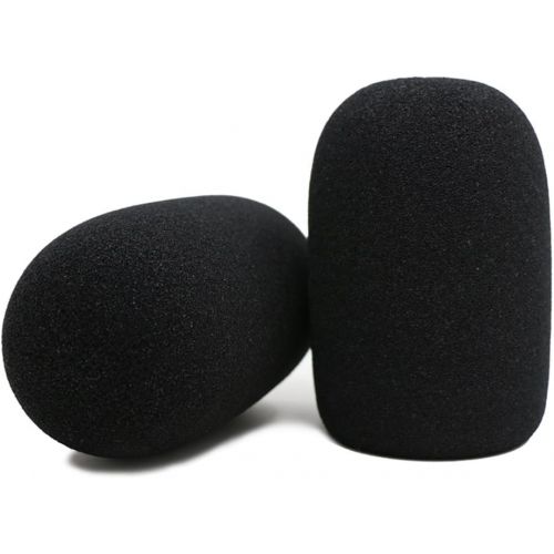  [아마존베스트]YOUSHARES Audiotechnica AT2020 Foam Windscreen - 2 Pack Large Size Microphone Cover Pop Filter Windscreen for Audio Technica AT2020 and Other Large Microphones (Black)