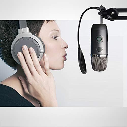  [아마존베스트]YOUSHARES Yeti X Microphone Pop Protection Three Layers Pop Filter with Flexible 360° Gooseneck Clip Stabilising Arm for Blue Yeti X Microphone