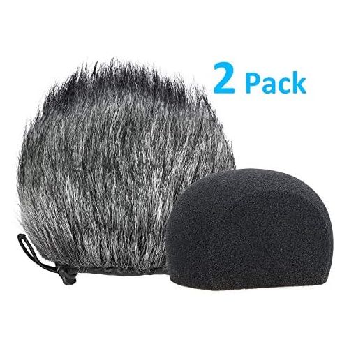  [아마존베스트]Youshares Fur Windshield for Zoom H6 Portable Handy Recorder Indoor/Outdoor Microphone Windscreen (Pack of 2)