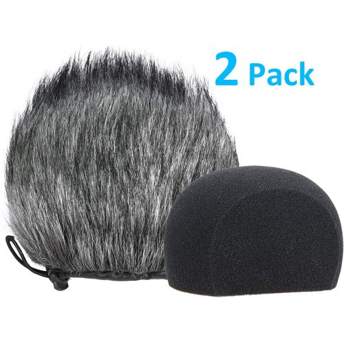  [아마존베스트]Youshares Fur Windshield for Zoom H6 Portable Handy Recorder Indoor/Outdoor Microphone Windscreen (Pack of 2)