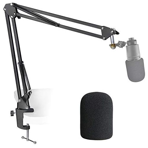  [아마존베스트]YOUSHARES AT2020 Microphone Stand with Pop Protection - Microphone Arm with Pop Filter for Audio Technica AT2020 AT2020USB + AT2035