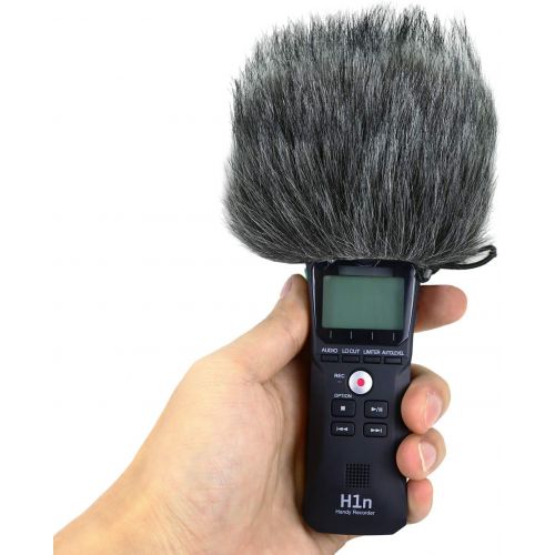  [아마존베스트]YOUSHARES Zoom H1n Recorder Furry Windscreen Muff Pop Filter - Outdoor Microphone Fur Wind Protection Pop Protection for Zoom H1n & H1 Handy Portable Recorder