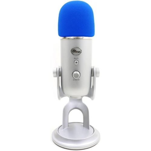  [아마존베스트]YOUSHARES Yeti Windscreen Pop Filter - Microphone Windscreen Foam Pop Protection for Blue Yeti, Yeti Pro, MXL, Audio Technica and Other Large Microphones (Blue)