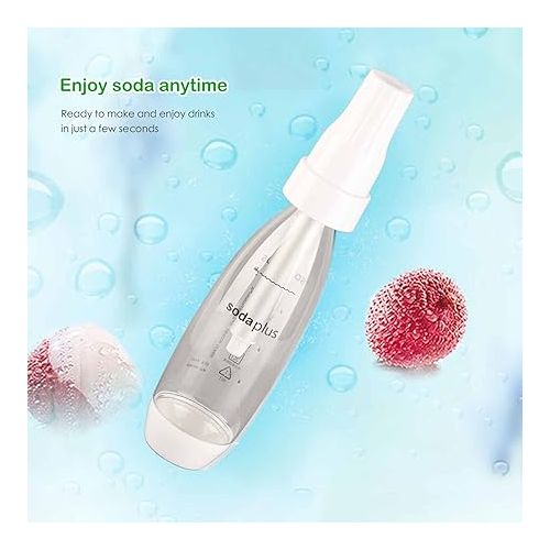  Portable Sparkling Water Maker Handle Bubble Soda Machine Soda Cream Bottle Dispenser for DIY Drinks, suitable for home use, compact and safe, for making drinks (A)