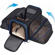 YOUTHINK Expandable Pet Carrier for Dogs and Cats, Soft Sided＆Most Airline Approved, Perfect Cat Carrier with Removable Fleece Mat