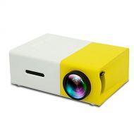 YOUYUAN LCD MINI projector YG300 3.5mm 320x240 Pixel HDMI USB Mini Projector USBSDAVHDMI Input for Home theater (Yellow)