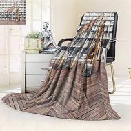YOYI-HOME Digital Printing Duplex Printed Blanket an Giraffe Baby in The with Book Shelves Creative Photo Combination Concept Summer Quilt Comforter/59 W by 86.5 H