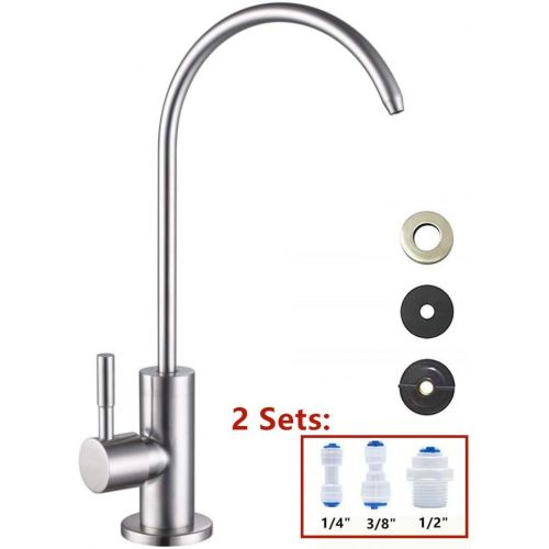  YOYMI Drinking Water Filter Faucet Stainless Steel Brushed Nickel Kitchen Bar Sink，Lead-Free Modern Water Filter Faucet