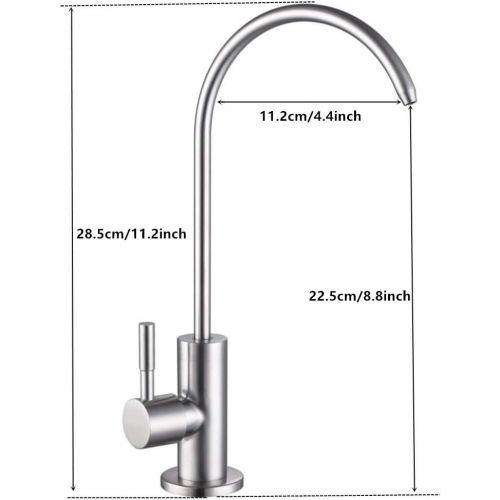  YOYMI Drinking Water Filter Faucet Stainless Steel Brushed Nickel Kitchen Bar Sink，Lead-Free Modern Water Filter Faucet