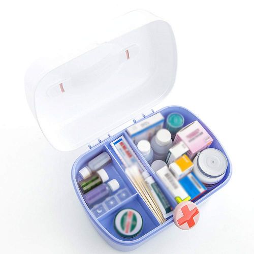  YQ  First aid box Ping Bu Qing Yun Medical box-PP plastic material, portable portable moisture-proof dust double-layer large capacity home cute wind, household multi-layer cute medicine box medical
