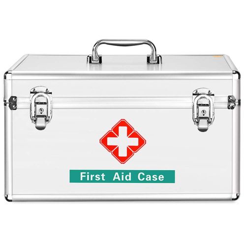  YQ  First aid box Ping Bu Qing Yun Medical box - aluminum alloy material, light and easy to take shoulder, fire and moisture, family medicine box household storage box medical medical first aid kit