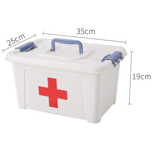  YQ  First aid box Ping Bu Qing Yun Medical box-PP material, simple portable portable moisture-proof dust-proof insect-proof large capacity, family small medicine box household medicine box family me