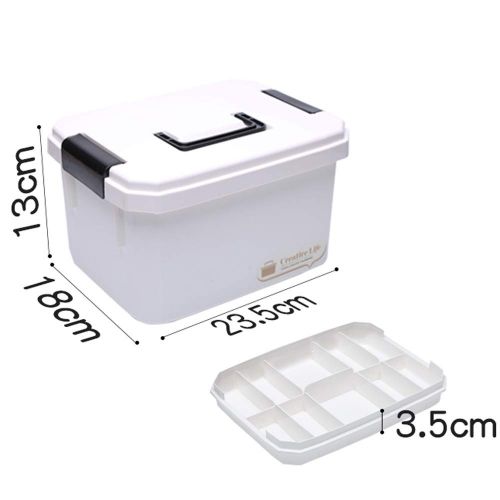  YQ  First aid box Ping Bu Qing Yun Medical box-plastic material, portable portable large-capacity multi-layer layered moisture-proof dustproof, household medicine box suitcase child emergency medica