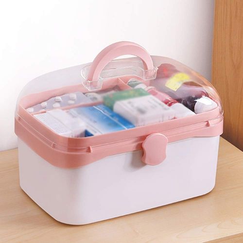  YQ  First aid box Ping Bu Qing Yun Medical box-ABS material, thick and durable portable convenient sealing moisture-proof dustproof multi-transparent, household medicine box medicine storage box tra