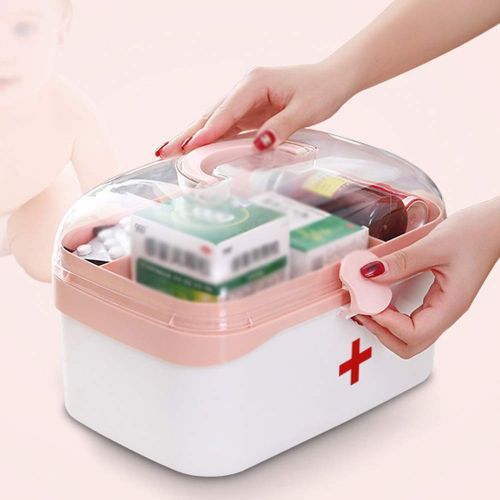  YQ  First aid box Ping Bu Qing Yun Medical box-ABS material, thick and durable portable convenient sealing moisture-proof dustproof multi-transparent, household medicine box medicine storage box tra