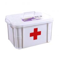 YQ  First aid box Ping Bu Qing Yun Medical box-PP material, portable portable thickening and durable material light double-layer large capacity multi-function, household medicine storage box emergen