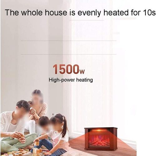  YQZ 16 Free Standing Electric Fireplace Portable Adjustable Stove with Heater Wood Burning Flame 750/1500W