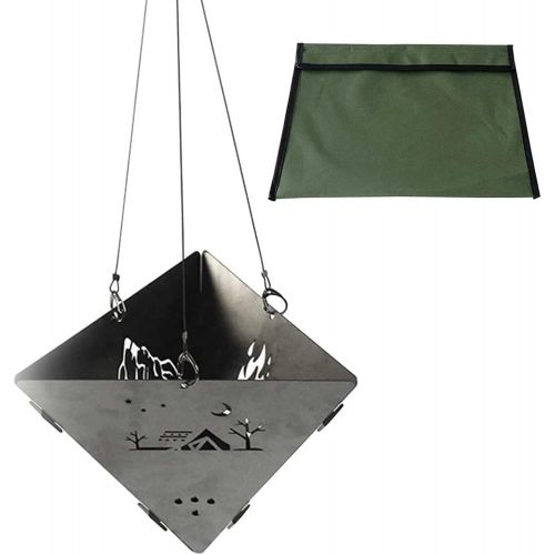  YRRC Camping Stove Triangle Hanging,Wood Stove Outdoor Campfire Pit Wood Stove Stainless Steel Burning Stove for Barbecue Bonfire,Picnic Wood Stove Convenient Charcoal Fire