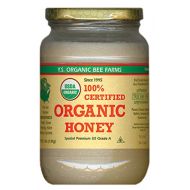 YS Organic Bee Farms CERTIFIED ORGANIC RAW HONEY 100% CERTIFIED ORGANIC HONEY Raw, Unprocessed, Unpasteurized - Kosher 32oz (Pack of 4)
