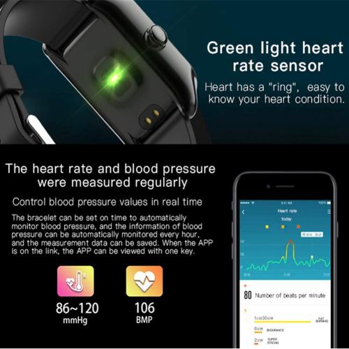  YSCysc Fitness Tracker Smart Watches Band Heart Rate Monitor Blood Pressure Sports Men and Women Sleep Swimming Students Multifunction Color Screen