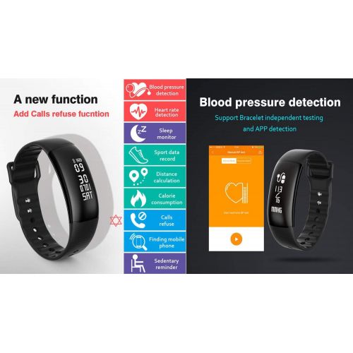  YSCysc Fitness Trackers Smart Watch Waterproof Sports Pedometer Calorie Blood Pressure Heart Rate Monitor for iOS Android Phone