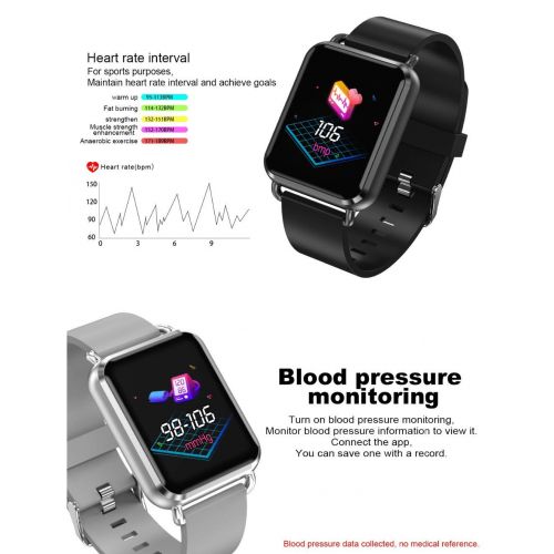  YSCysc Fitness Tracker Smart Watch Men Waterproof Dynamic Blood Oxygen Pressure Heart Rate Monitor Sport Pedometer Smart Wristband Bracelet