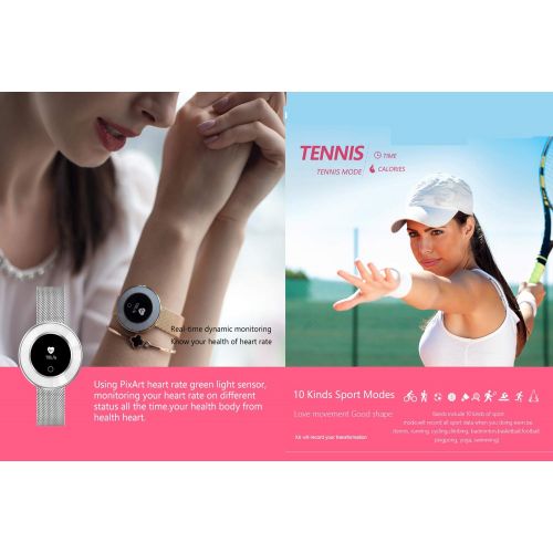  YSCysc Smart Watch Women Fitness Tracker IP68 Waterproof Dynamic Blood Oxygen Pressure Pedometer Heart Rate Monitor Smartwatch