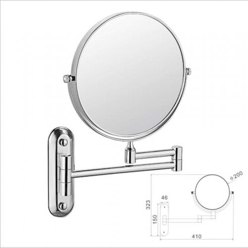  YSHCA Makeup Mirror, Vanity Mirror Wall Mount Rotation Two-Sided Magnifying Beauty Mirror, 8-Inch fold, Suit for Bathroom, Vanity Table, Hotel,Antique_3X