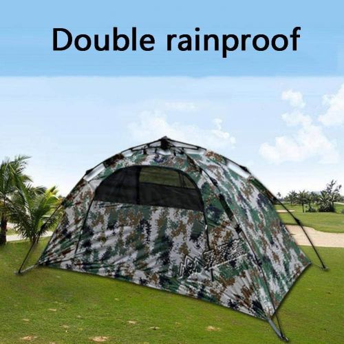  YSHCA Automatic Instant Tent, 1-Person Camping Tent Easy Set Up Family Tent Waterproof Windproof Backpacking Tent Sun Shelter Suitable for Outdoor and Hiking Traveling,Camouflage