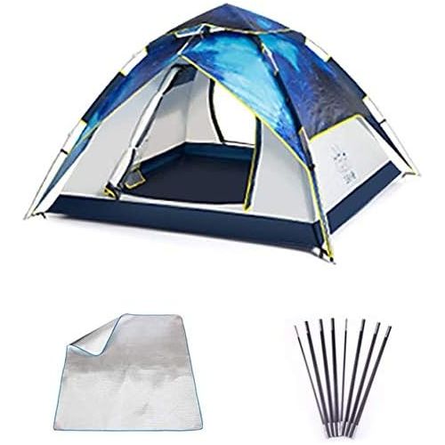  YSHCA Pop Up Tent, Automatic Instant Tent 3-4Person Camping Tent Easy Set Up Sun Shelter Great for Camping/Backpacking/Hiking & Outdoor Music Festivals,Starry Sky
