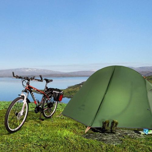  YSHCA Cabin Tent for Camping, 1-Person Dome Tent with Carry Bag and Rainfly Lightweight Backpacking Tent for Camping/Hiking/Outdoor Festivals/Car Trip,Green