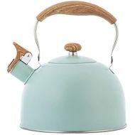 YSJJZDE Whistle Kettle Tea Kettle Whistling Teapot Stainless Steel Tea Kettle for Stove Top Loud Whistle Pot with Wood Pattern2.5L (Color : 2)