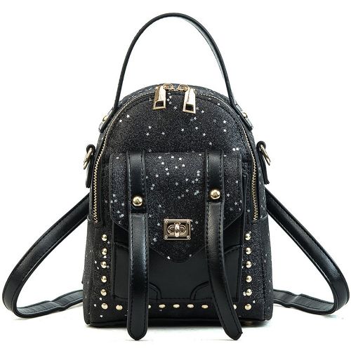  YSMYWM Women Sequins Backpack Girls Fashion Small Bling Star Sequins Daypack Shoulder Bag School Bag Rucksack