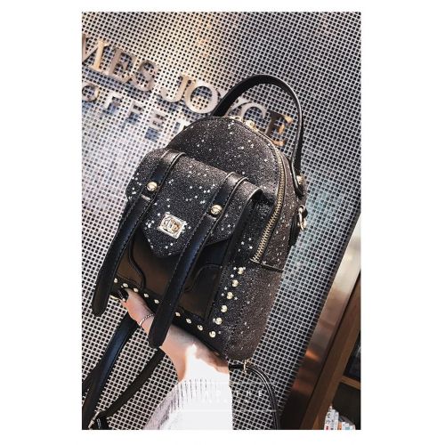  YSMYWM Women Sequins Backpack Girls Fashion Small Bling Star Sequins Daypack Shoulder Bag School Bag Rucksack