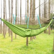 YSNBM Hammock YSNBM Outdoor Hammock, Mesh Parachute Cloth Portable Mosquito Repellent Camping Hammock Camping Hammock,Strong,Travel Bag (Color : Green)