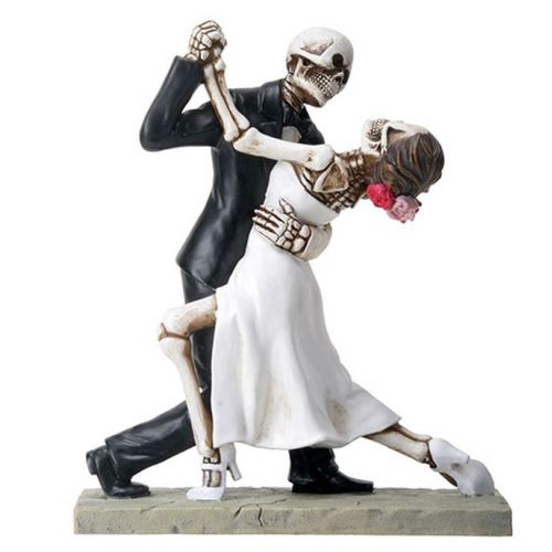  YTC Summit International Skeleton Wedding Couple Dancing Day of the Dead Dia de Los Muertos Figurine